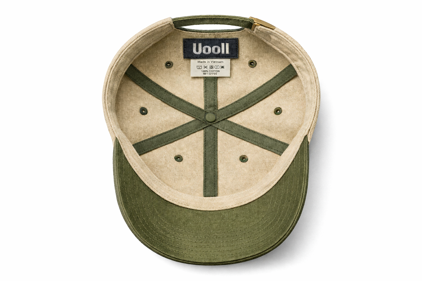 Washed 6-Panel Ball Cap_Nubuck Pale Khaki · Olive Branch