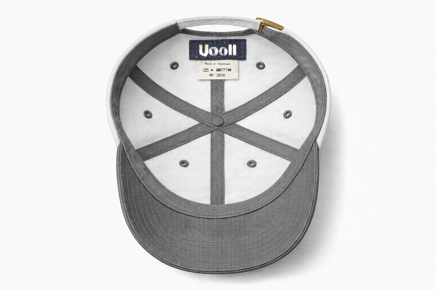 Contrast 6-Panel Ball Cap_Bright White · Steel Gray
