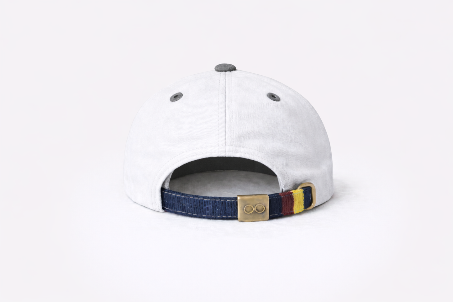 Contrast 6-Panel Ball Cap_Bright White · Steel Gray