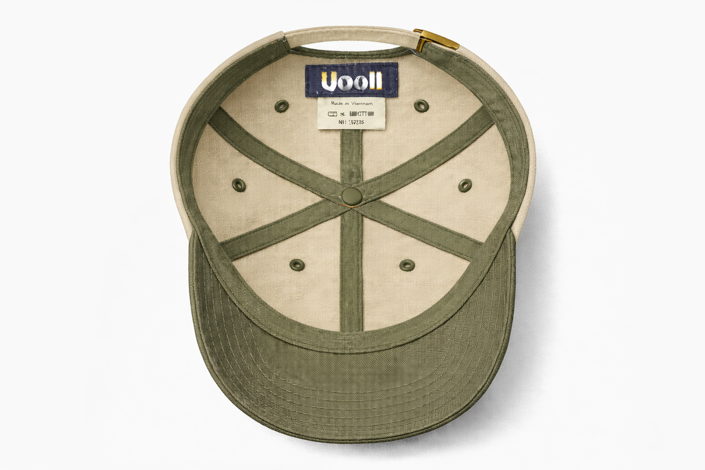 Contrast 6-Panel Ball Cap_Pale Khaki · Olive Branch