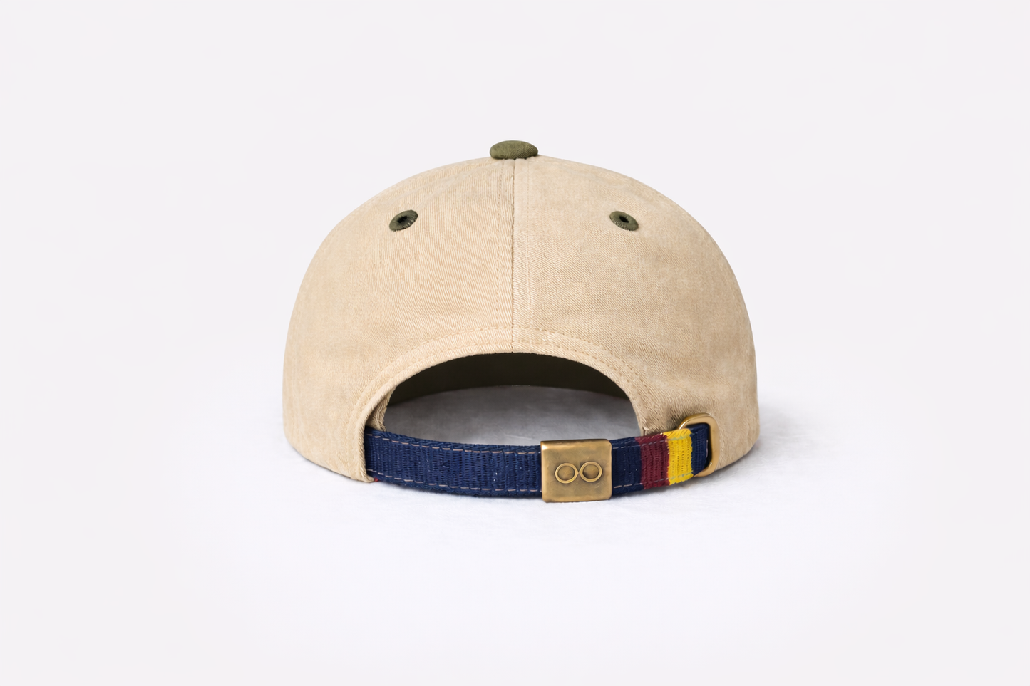 Washed 6-Panel Ball Cap_Nubuck Pale Khaki · Olive Branch