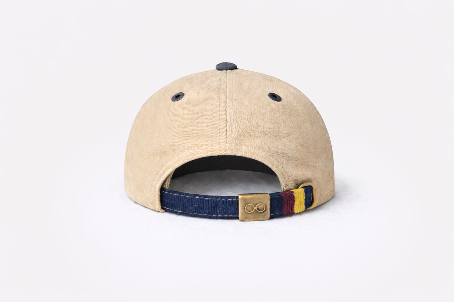 Washed 6-Panel Ball Cap_Nubuck Pale Khaki · Steel Gray