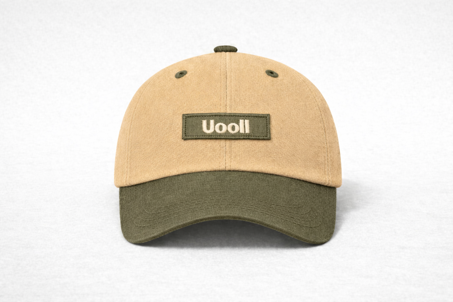 Washed 6-Panel Ball Cap_Nubuck Pale Khaki · Olive Branch